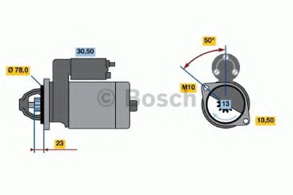 Starter OPEL ASTRA G Hatchback (F48, F08) (1998 - 2009) BOSCH 0 986 019 361