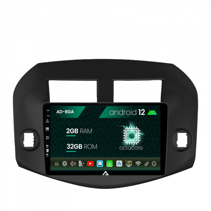 Navigatie Toyota RAV4 (2005-2013), Android 12, A-Octacore 2GB RAM + 32GB ROM, 10.1 Inch - AD-BGA10002+AD-BGRKIT069B