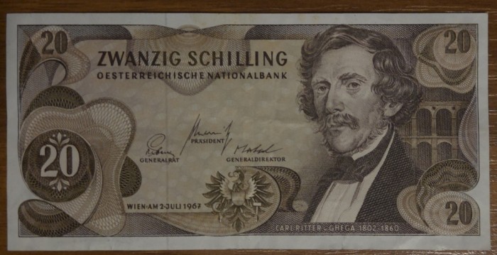 20 schilling 1967, Austria