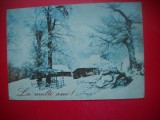 HOPCT 25036 IARNA -- FELICITARA AN NOU -CP VECHE -IP--INTREG POSTAL - ROMANIA - CIRCULATA
