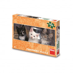 Puzzle 150 piese, panoramic, Pisicute &ndash; DINO TOYS