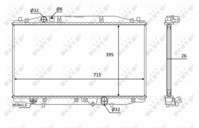 NRF 58452 Radiator, racire motor foto