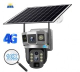 Camera supraveghere portabila 4G, 4MP, 3 zone, solar, 8000mAh, PTZ