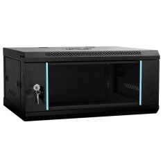 vidaXL Dulap de rețea cu depozitare Negru 60 x 35 x 28 cm Oțel