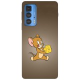 Husa compatibila cu Motorola Edge 20 Lite model Jerry Loves his cheese, Silicon, TPU, Viceversa, Transparent, Carcasa