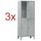 3x VESTIAR METALIC CU PICIOARE SI 4 USI 113/04, 700x350x1800 mm (LxlxH), Italia