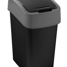 Curver PACIFIC FLIP BIN 9L, 23,5x18,9x35 cm, negru/gri, pentru deșeuri