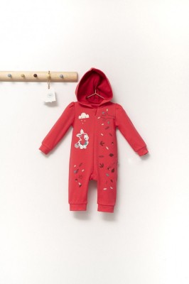 Salopeta pentru bebelusi Scufita rosie, Tongs baby (Marime: 6-9 luni, Culoare: Corai) foto