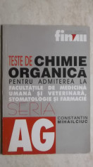 Constantin Mihailciuc - Teste de chimie organica, 2001 foto