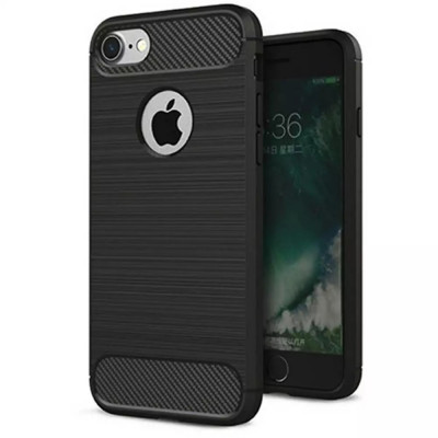 Husa iPhone SE 2020 Carbon Negru Techsuit foto