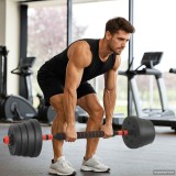 vidaXL Set de Haltere 2 &icirc;n 1 40kg Negru și roșu 3442915