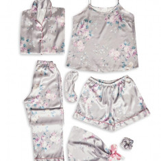 Set pijamale dama, 637BNC1257 - S, Benicia, Viscoza, Gri