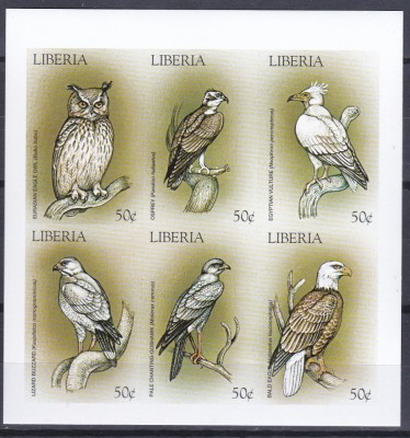 DB1 Fauna Liberia Pasari de Prada NDT MS MNH foto