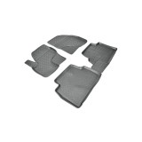 Covorase Auto Cauciuc Tavita Ford Kuga I 2008-2013, Set 4 Bucati, Negre, Compatibile 2D 60405 / A10, Lumi LUXURY