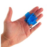 Set 10 x Dispozitiv de Legat Baloane, din Plastic, pentru Mana, 6.5 x 5.5 cm, Albastru