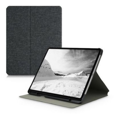 Husa pentru tableta Apple iPad Pro 12.9&amp;quot; (2021), Kwmobile, Gri, Textil, 54767.01 foto