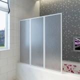 Panou separeu pentru baie 141 x 132 cm Pliabil &icirc;n 3, vidaXL
