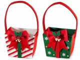 Set 2 gentute Craciun textil multicolor cm11x7,5x20H