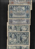 Germania 20 Mark 1915, Bancnota Veche, Stare VG-F, Numismatica