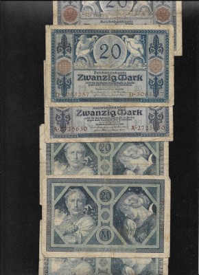 Germania 20 marci mark 1915 VG F pret pe bucata foto