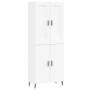 Dulap inalt, alb, 69,5x34x180 cm, lemn compozit