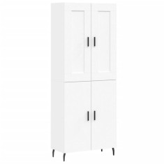 Dulap inalt, alb, 69,5x34x180 cm, lemn compozit