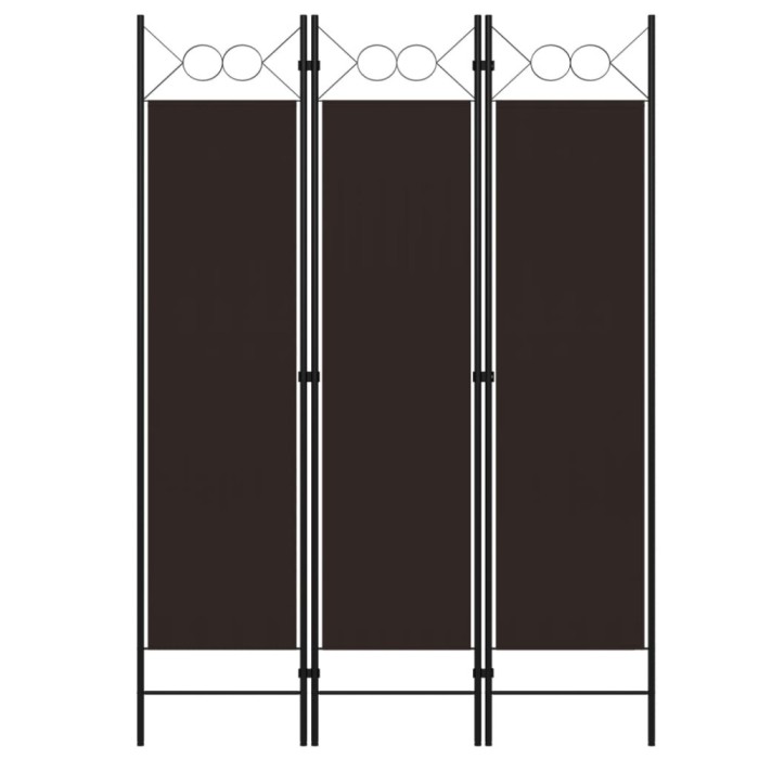 vidaXL Paravan de cameră cu 3 panouri, maro, 120 x 180 cm