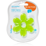 BabyOno Be Active Gel Teether jucărie pentru dentiție Green Flower 1 buc