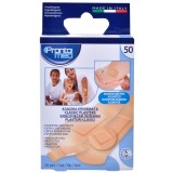Plasturi ProntoMed, Set 50 Bucăți, Diferite Mărimi, Asortate, Hipoalergenici, Modelabilitate Extra, Concepuți &Icirc;n Italia, Oem