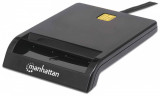 Cititor de carduri smart Manhattan 102049, USB 2.0, negru