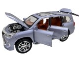 Macheta Lexus LX570 gri 1:24 lumini sunete pull back usi capota si portbagaj functionale