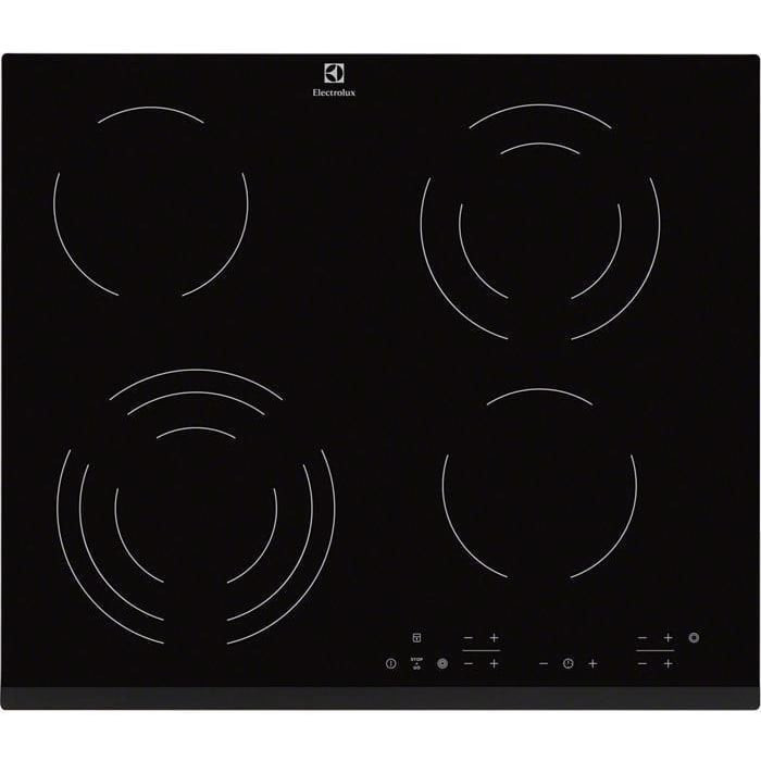 Plita incorporabila vitroceramica Electrolux EHF6343FOK, 4 zone de gatit, touch control, sticla neagra