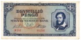 Ungaria 1 000 000 1000000 Pengo 1945 P-122 Seria 042593