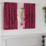 vidaXL Cortine Velvet 2 pcs cu Ochiuri, Roșu Vin, 140x140 cm