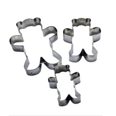 Set 3 forme decupatoare in forma de ursuleti, pentru biscuiti, 11.5 cm, 508COF