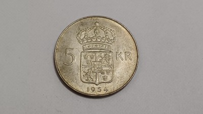 Suedia-5 Coroane-kronor 1954 foto