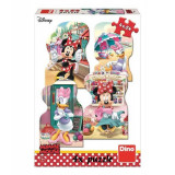 Puzzle 4 in 1 - Minnie si Daisy in vacanta (4 x 54 piese), 4 ani+, Dino