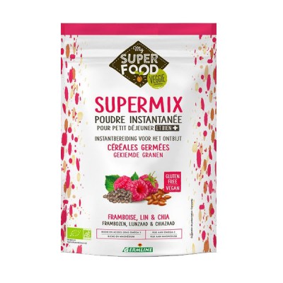 Supermix pentru Micul Dejun cu Zmeura, In si Chia Bio 350gr Germline foto