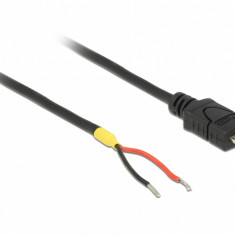 Cablu micro USB-B la 2 x fire deschise de alimentare Raspberry Pi 0.15m, Delock 85306