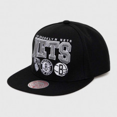 Mitchell&Ness sapca BROOKLYN NETS culoarea negru, cu imprimeu