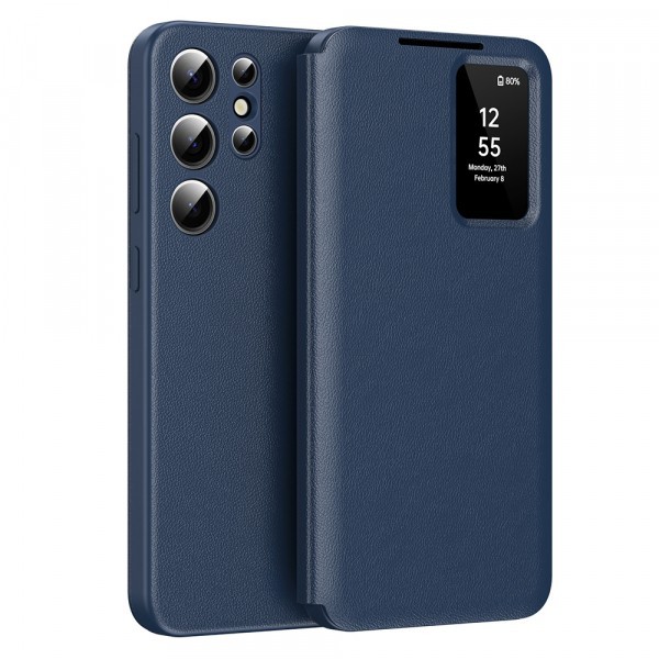 Husa pentru Samsung Galaxy S24 Ultra S928, Techsuit, SmartView, Albastra