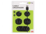 Set 5 elemente prindere autoadezive negre