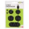 Set 5 elemente prindere autoadezive negre