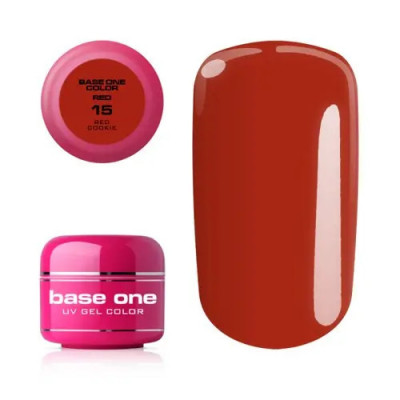 Gel Silcare Base One Color RED - Cookie 15, 5g foto