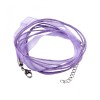 Baza colier organza cu snur cerat Crisalida, 43 cm, Violet