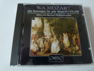 Serenade pt. opt suflatori - Mozart, cd foto