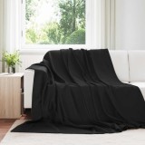 vidaXL Pătura de aruncat Negru 270 x 240 cm Molton 42017028