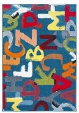 Cumpara ieftin Covor Camera Copii Model Litere 11343-140, Marime 120 x 170 cm, Multicolor, Inaltime Fir 9 mm, Antialergic, Polipropilena, Gradinita, Cresa, Loc de Jo, KOLIBRI