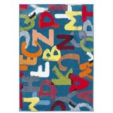 Covor Camera Copii Model Litere 11343-140, Marime 120 x 170 cm, Multicolor, Inaltime Fir 9 mm, Antialergic, Polipropilena, Gradinita, Cresa, Loc de Jo