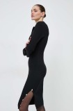 Morgan rochie culoarea negru, midi, mulată